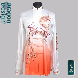 Gradient Silk Embroidery Dragon Eagle High-end Handmade Tai Chi Costume