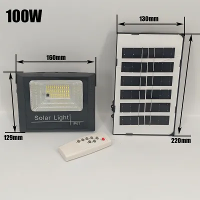 Đèn Pha Năng Lượng Mặt Trời 50-500W MỚI Ngoài Trời Chống Nước IP67 Có Điều Khiển Từ Xa Đèn Chiếu Sáng Năng Lượng Mặt Trời Đèn Gắn Tường Có Thể Điều Chỉnh Độ Sáng