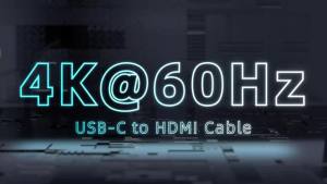 Cabletimes | CABLETIME Type C to HDMI Cable HD 4K 60hz USB C to HDMI 2.0 Thunderbolt 3 Converter for laptop TV projector Monitor MacBook Air