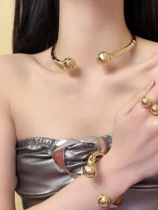 Dây Chuyền Đầu Tỏi Bằng Kim Loại Trang Sức Thời Trang Cho Nữ Dây Chuyền Xương Đòn Cổ Điển Sang Trọng Dây Chuyền Hở Vòng Tay Trang Sức Hợp Kim