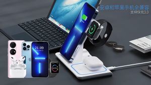 Portable Desktop Mobile Phone Wireless Charger Station