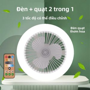 Tiết Kiệm Năng Lượng Quạt Trần Điều Khiển Từ Xa Với Đèn LED E27 Có Thể Điều Chỉnh Độ Sáng Vô Hạn 85-265V Tiếng Ồn Tắt Tiếng Đèn LED Trang Trí Cho Phòng Khách Phòng Ngủ Nghiên Cứu