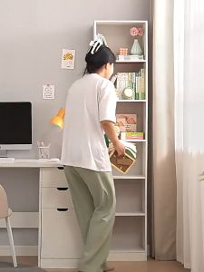 ตู้เก็บของ ตู้หนังสือ ตู้โชว์วางของ ตู้อเนกประสงค์ ชั้นวางหนังสือ ตู้สีขาวมินิมอล