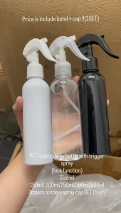 botol kosong plastic 200ml/300ml/500ml PET empty spray bottle plastic(1pcs) perfume/sanitizer/minyak wangi/body-mist with trigger spray (button lock funtion)