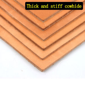 5mm whole sheet of pure hard thickened top layer cowhide material handmade DIY genuine leather edge material vegetable tanned