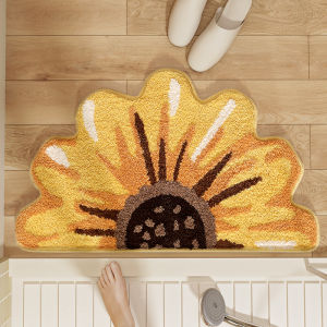 VIKAMA ดอกไม้สดเลียนแบบแคชเมียร์ห้องน้ําแผ่นดูดซับAnti-SLIP Entrance MAT สําหรับห้องน้ําตกแต่งบ้าน