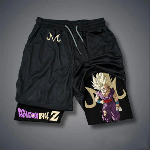 Bandai | Dragon Ball Anime GOKU Peripheral Printed Double-layer Shorts American Sporty Summer Mens Loose and Breathable Pants