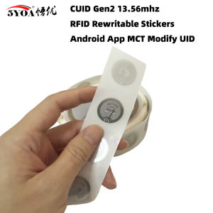 5YOA 13.56mhz CUID Changeable S50 1K RFID Sticker Wet Inlay NFC Tag Sector 0 Block 0 UID Rewritable For Andriod MCT Copy Clone