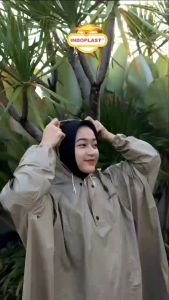 Jas Hujan Dewasa Pria Wanita Setelan Ponco Celana INDOPLAST PREMIO Bahan PVC Jumbo