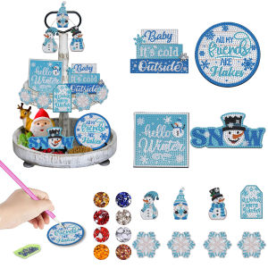 other | 1 Piece Diamond Painting set tray Christmas theme Wooden material Suitable for Desktop Decoration Decoration Christmas gifts
