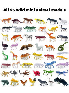 96 Wildlife Models Plastic Toys Tigers Lions Monkeys and Other Wild Animals Collection Models Home Decoration Birthday Gifts