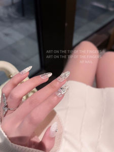 Handmade Kitty Cat Nail Strips Wearable False Nails Detachable Cute Girl Pure Desire No Brand Quality Beauty Tools Nail Art