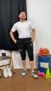 Zou9 Celana Training Jogger Pants Pendek 3/4 Pria Trening Olahraga Gym Gowes