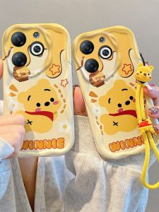 Infinix Hot 40 pro Cute Cartoon Full Cover Soft Silicone Phone Case Anti-Fall Protection Shell Creamy Style Creative Design
