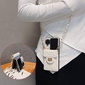 Floral Flower Silicone Leather Crossbody Lanyard Strap Chain Detachable Card Slot Pocket wallet backpack phone case For OPPO Find N3 Flip Case Find N2 Flip Casing