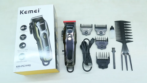 Kemei KM-PG1990 Professional Cordless Pet Grooming Kit USB Rechargeable Dog Cat Hair Trimmer
