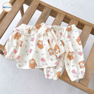 BỘ ĐỒ BÉ GÁI DÀI TAY CUTE MT 2705