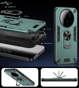 เคสโทรศัพท์กันกระแทกแบบมีแหวนสำหรับ Xiaomi 15 Ultra 15T 14T 13 Pro MI POCO C75 C55 X7 X6 X5 Pro พร้อมขาตั้งและป้องกัน