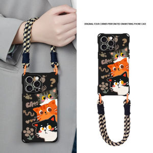 เคสโทรศัพท์มือถือแบบสะพายข้างสำหรับ iPhone 16 pro Max Apple 17 ใหม่ Vivo Huawei Mate60 pro Pura70 สายสะพายข้างสำหรับผู้หญิง Reno13