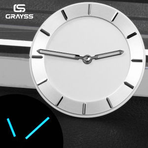 GRAYSS Nologo 31mm Minimalist Watch Dial with Long Bar Markers No Date Dial Face for NH35 PT5000 Miyota 8215 Automatic Movement