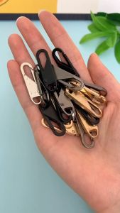 4-Pack Stainless Steel Zipper Pull Repair Kit - Universal Zipper Replacement Slider Handle for Bags Clothing Purses - Easy Snap-on No Charge Durable & Long-Lasting