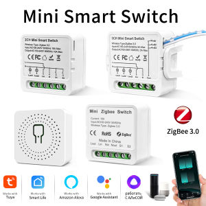 1/2/3 Gang Tuya ZigBee 3.0 Smart Switch Relay 100-240V 16A/10A/5A Breaker Smart Life App Alexa Google Assistant Voice Control