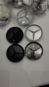 (Logo) Logo Mercedes 63.5mm – 4 Màu Bạc/Crom/Đen Bóng/Đen Mờ – Chuẩn Kích Thước 58.5mm – 19mm
