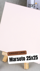 TRG Stretched Art Marsoto Canvas Board 25x25 cm Watercolor Artist Acrylic Paint - Kanvas Marsoto Media Lukis Cat Air Akrilik Minyak Poster Siap Melukis Ukuran 25 x 25 TRG