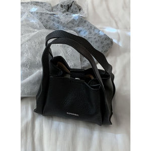 Spring Blue Handheld Vegetable Basket Womens Bag Trendy Small Bucket Crossbody Bag Versatile Diagonal Bag Casual Style Soft PU Leather