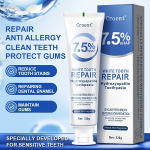 Nano Hydroxyapatite Toothpaste Removes Stains Freshens Breath Repairs Tooth Enamel Anticavity Anti-Sensitivity Fluoride-Free Whitening Toothpaste