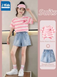 JKIDS | Summer Sportwear Set Shortsleeve Jean Shorts
