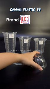 EC & BENXON 12oz /16oz /22oz PP Cup with Flat/Dome Lid [50sets ] Disposable PP Cup / Plastic Cup / Cawan Pakai Buang dgn Penutup