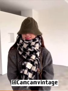 Khăn Len Quàng Cổ Nam Nữ Khăn Đôi Kẻ Caro Hàn Quốc Maxshopdoc Khăn Choàng Len Nam Nữ Vintage