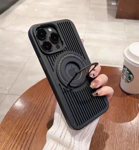 🇹🇭🔥รุ่นใหม่🔥ระบายความร้อน เคสแม่เหล็ก เคสไอโฟน พร้อมขาตั้ง สำหรับ เคส iPhone 14 13 12 15 Pro ProMax เคส iPhone 14 15 Plus iPhone Case เคสโทรศัพท์กันกระแทกกั
