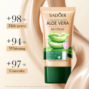 Aloe Vera BB Cream-Hydrating & Concealing Collagen Full Coverage Foundation MakeupLong-LastingLightweight Coverage Concealer