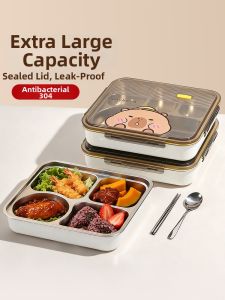 YOULUNMEI | Portable Adult And Child Friendly Meal Box 4 Compartments