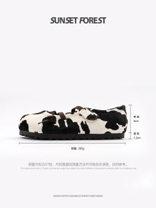 รองเท้าบัลเลต์ทรงสี่เหลี่ยมพื้นแบนแบบสวมสำหรับผู้หญิง ฤดูใบไม้ผลิ 2025 รองเท้า Mary Janes สไตล์ลำลอง หนังวัว พื้นยาง