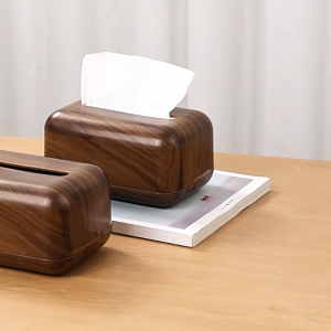 Vintage Tissue Box with Spring Holder Desktop Napkin Toilet Paper Wet Wipes Storage Organizer