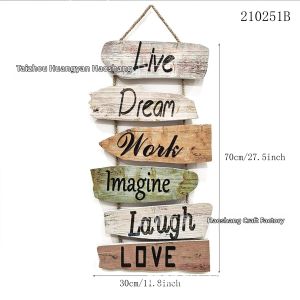 HUIYANGXU | Rustic Wood and Jute Sign Wall Decor Hanging