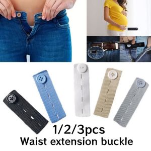 1/2/3pcs Elastic Waistband Extender Adjustable Pant Waist Extender Maternity Pants Waistband Extender With Elastic Button