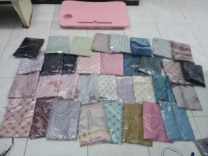 HIJAB SEGIEMPAT ZIPPER RESLETING 110X110 VOAL KATUN PREMIUM MURAH GROSIR