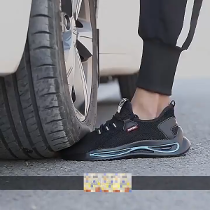 รองเท้าเซฟตี้รองเท้าเหล็กระบายอากาศได้ดีและสะดวกสบายป้องกันการทุบ ป้องกันการเจาะปลอดภัยและทนทาน