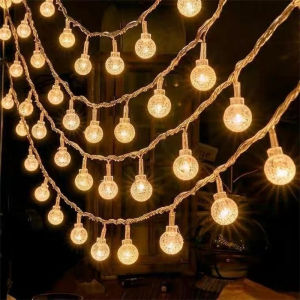 Bubble LED Lighting Strings Indoor Crystal Ball String Lights AA Battery Powered Festival Bedroom Wedding Party Gate Decoration