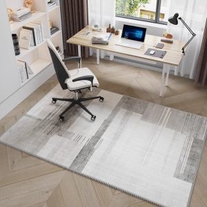 Modern Minimalist Office Carpet Bedroom Living Room Computer Chair Mat Soundproof Wooden Floor Protection Easy to Maintain