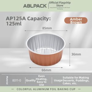 ABLPACK | Round Snowy White Cake & Pudding Packaging Box Foil