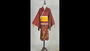 Bungo Stray Dogs Lzumi Kyouka Costume Set with Yashi & Himo Yukata Cosplay คอสฤดูใบไม้ผลิกระจกดอกไม้คอสเพลย์