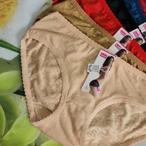 Combo 10 Lót Nữ Thông Hơi Gấm Lạnh Phối Chữ Dễ Thương Chất Vải Co Giản Thoáng Mát Đáy 2 Lớp Size : 35 - 58 Kg [204-2 +205-2]