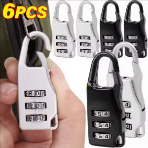 6Pcs 3-Digit Password Lock Travel Anti-theft Resettable Combination Padlock Coded Lock for Cabinet Luggage School Gym Locker