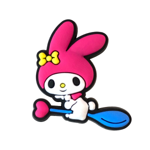 MeiLetti 38pcs Full Series DIY Cartoon Sanrio Shoe Buckle Hole Shoe Decorative Accessories Cartoon Flower Shoe Decorations