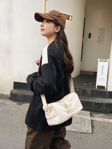 Niche Style Fancy Pure Color Toast Bag Womens Multi-Functional Practical Sports Gym Bag Casual Easiest for Match Shoulder Messenger Bag